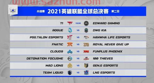 英雄联盟世界赛2021赛程时间