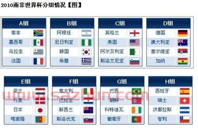 2014南非世界杯分组